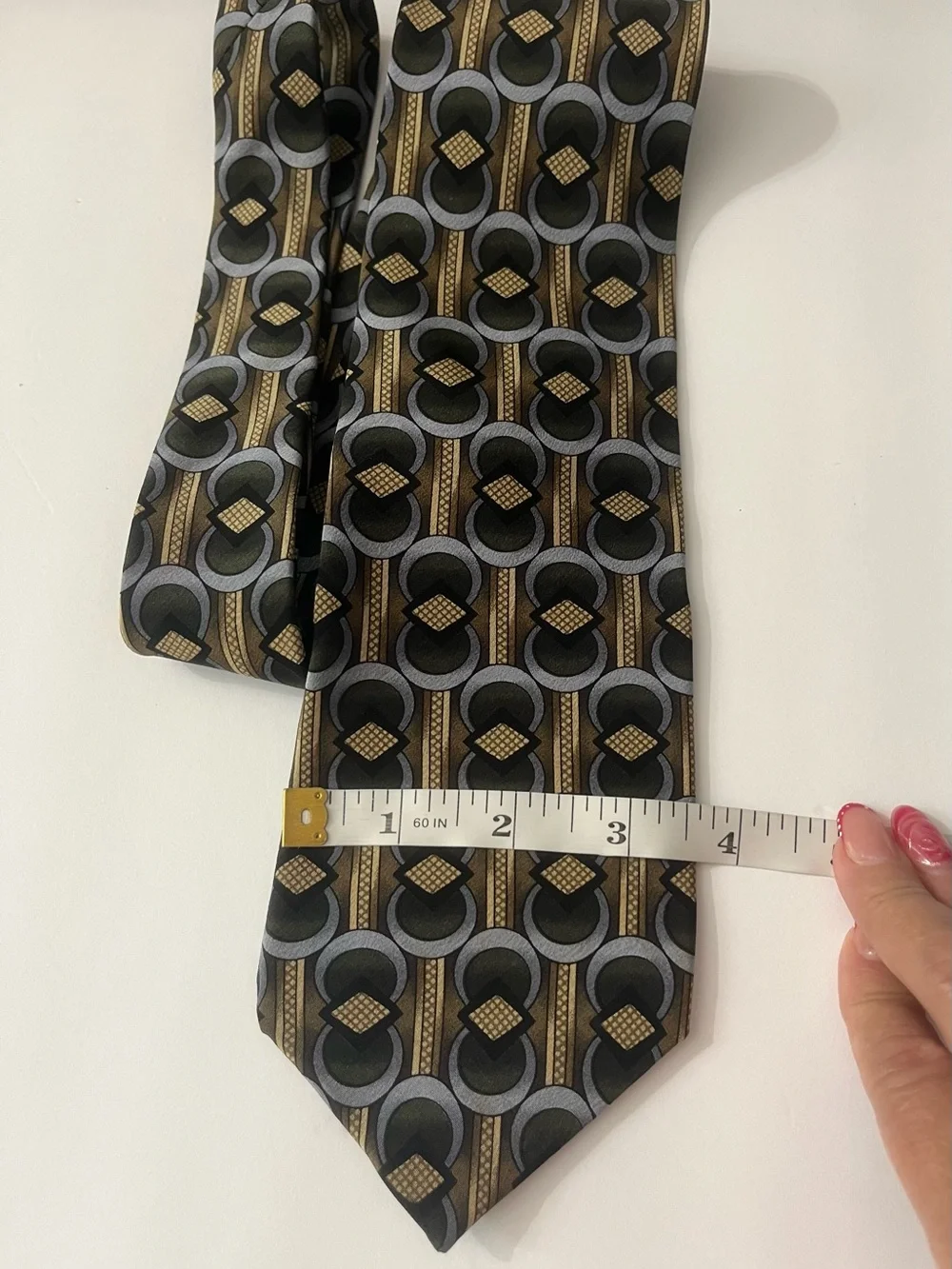 Stonehenge Cocktail Collection Vodka Under Microscope Silk Tie Geometric Vintage